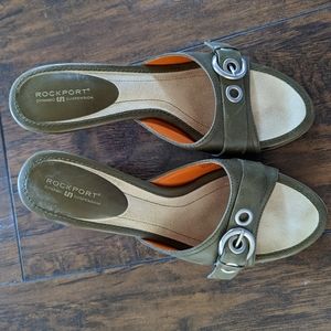 Rockport Slide 8-1/2, moss green leather